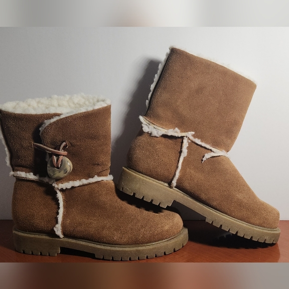 CIAO! SPORT  STANNA ANKLE BOOTS BOOTIES TAN WOMENS SIZE 5 - Picture 3 of 6